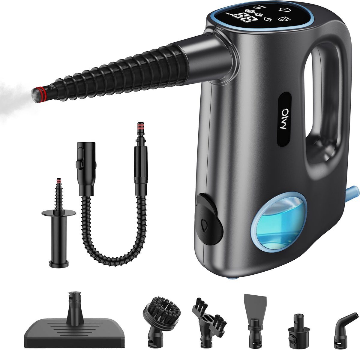 Olvy Handdampfreiniger Olvy 12-in-1 Hand-Dampfreiniger mit Touchscreen