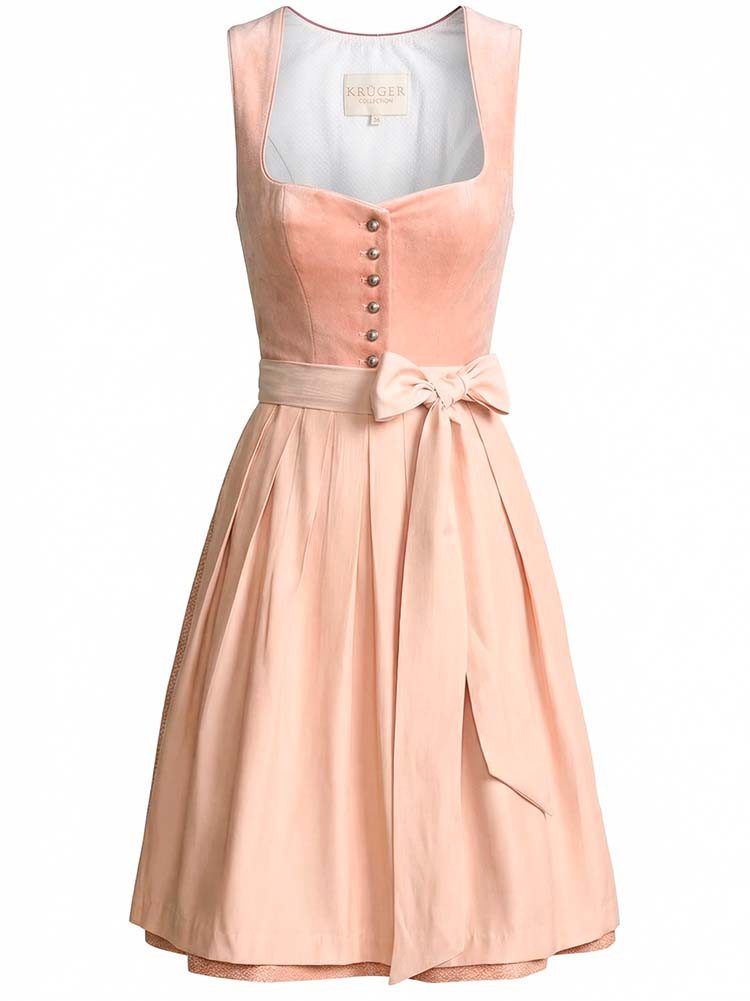 KRÜGER COLLECTION Dirndl Dirndl Aliona 60cm Länge apricot