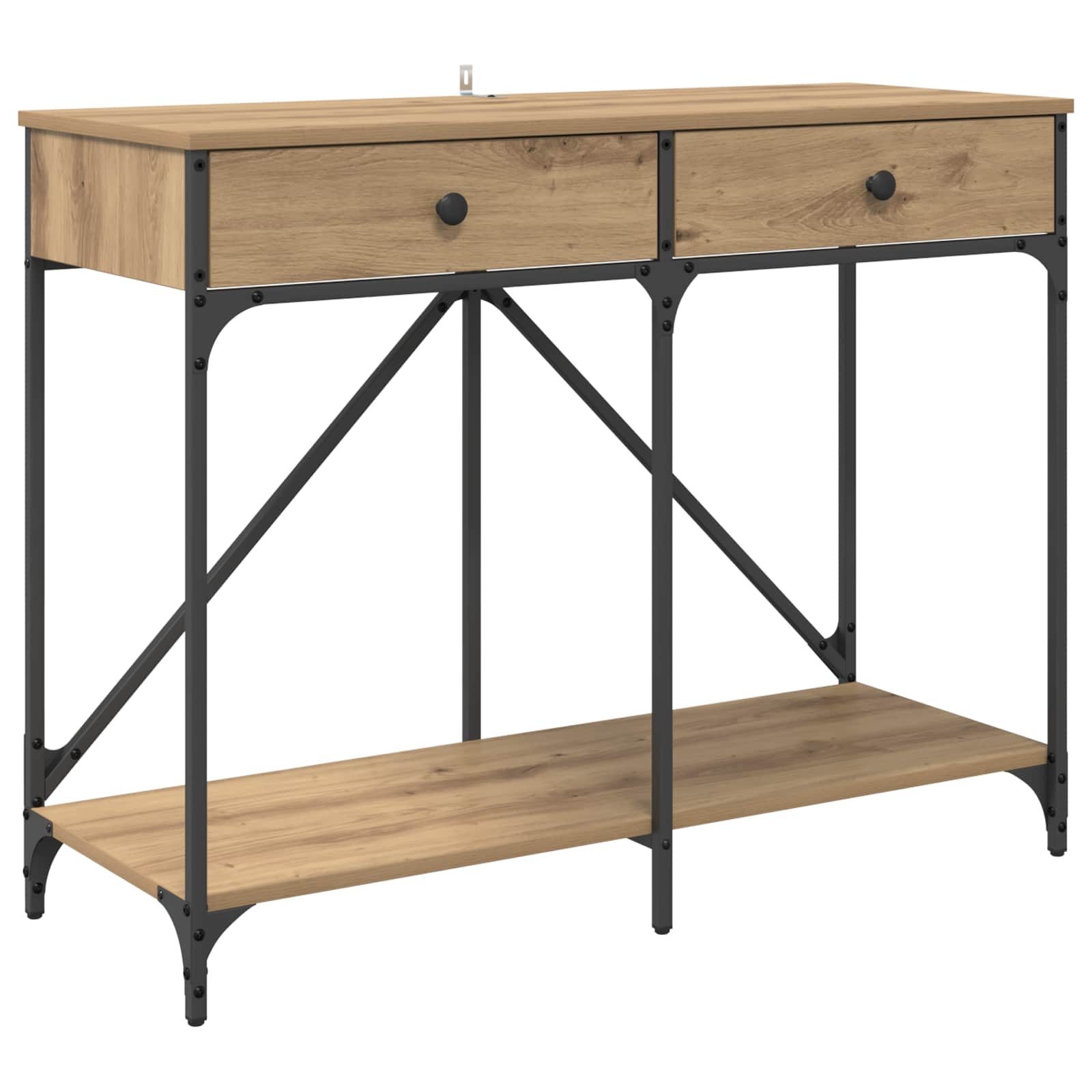 vidaXL Nachttisch Konsolentisch Artisan-Eiche 100 x 39 x 78,5 cm Holzwerkstoff (1-St)
