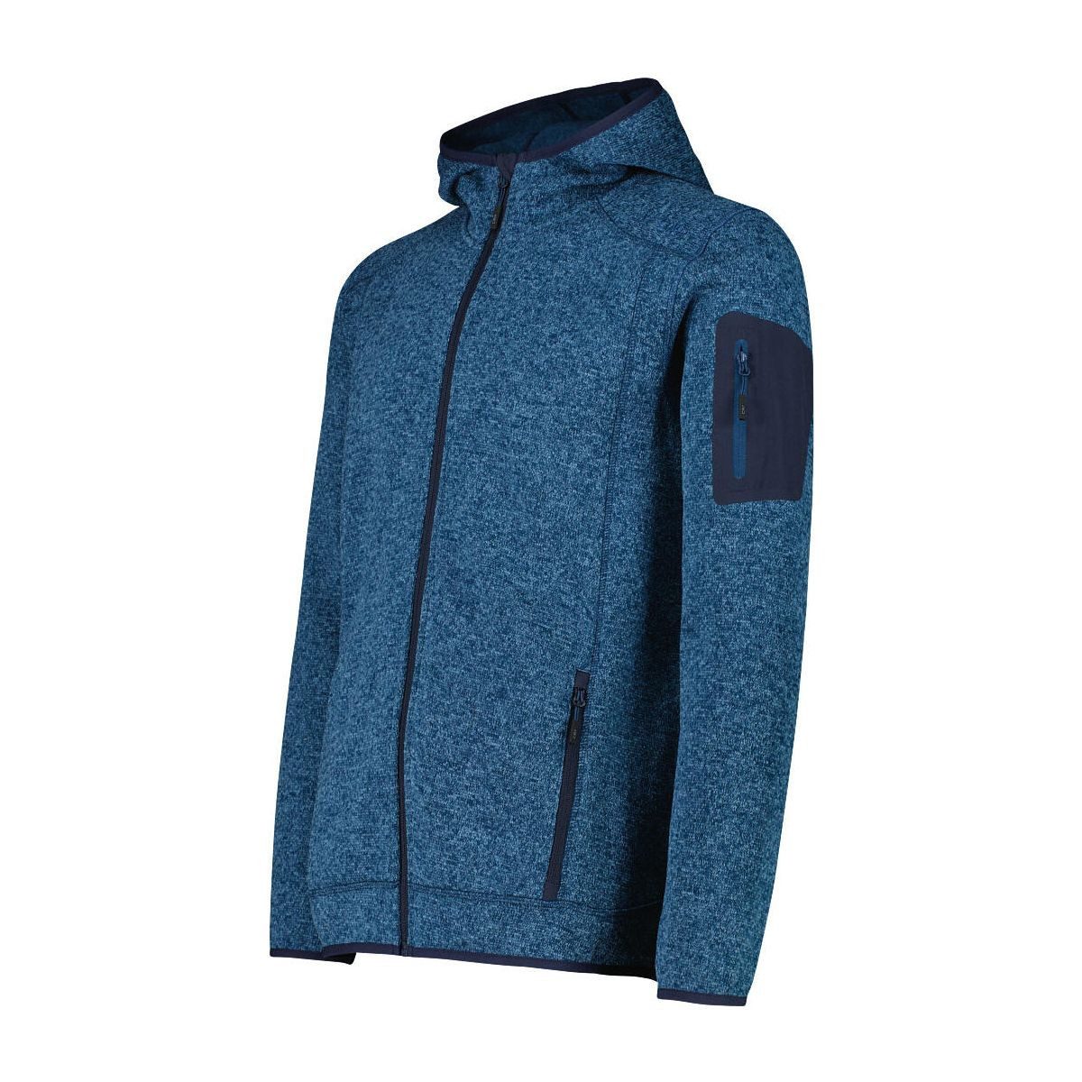 CMP Fleecejacke MAN Fleece Jacket FIX Hood Vielseitige Herrenjacke aus Knit-Tech-Fleece, ideal für