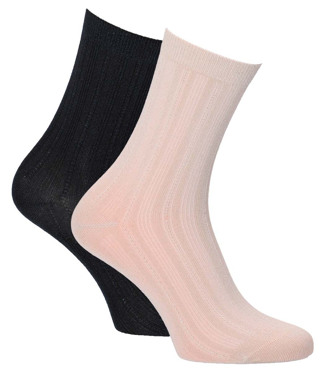 Tamaris Basicsocken Glitter Rip (Set, 2-Paar, 2 Paare) elegant