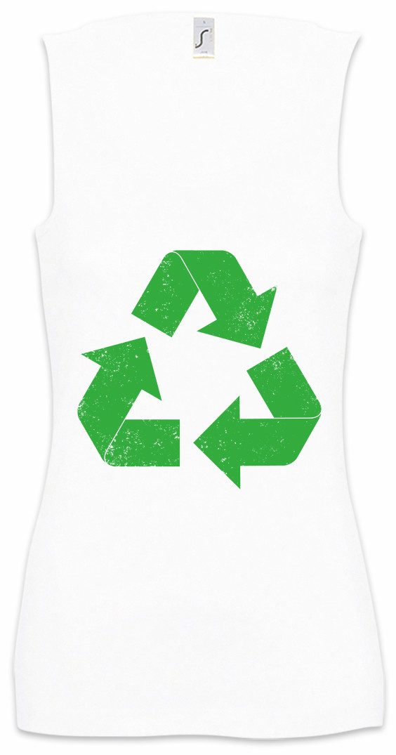 Urban Backwoods Tanktop The Big Black Vintage Recycle Logo II Ärmelloses Damen T-Shirt Geek Triangle Bang Freak TBBT