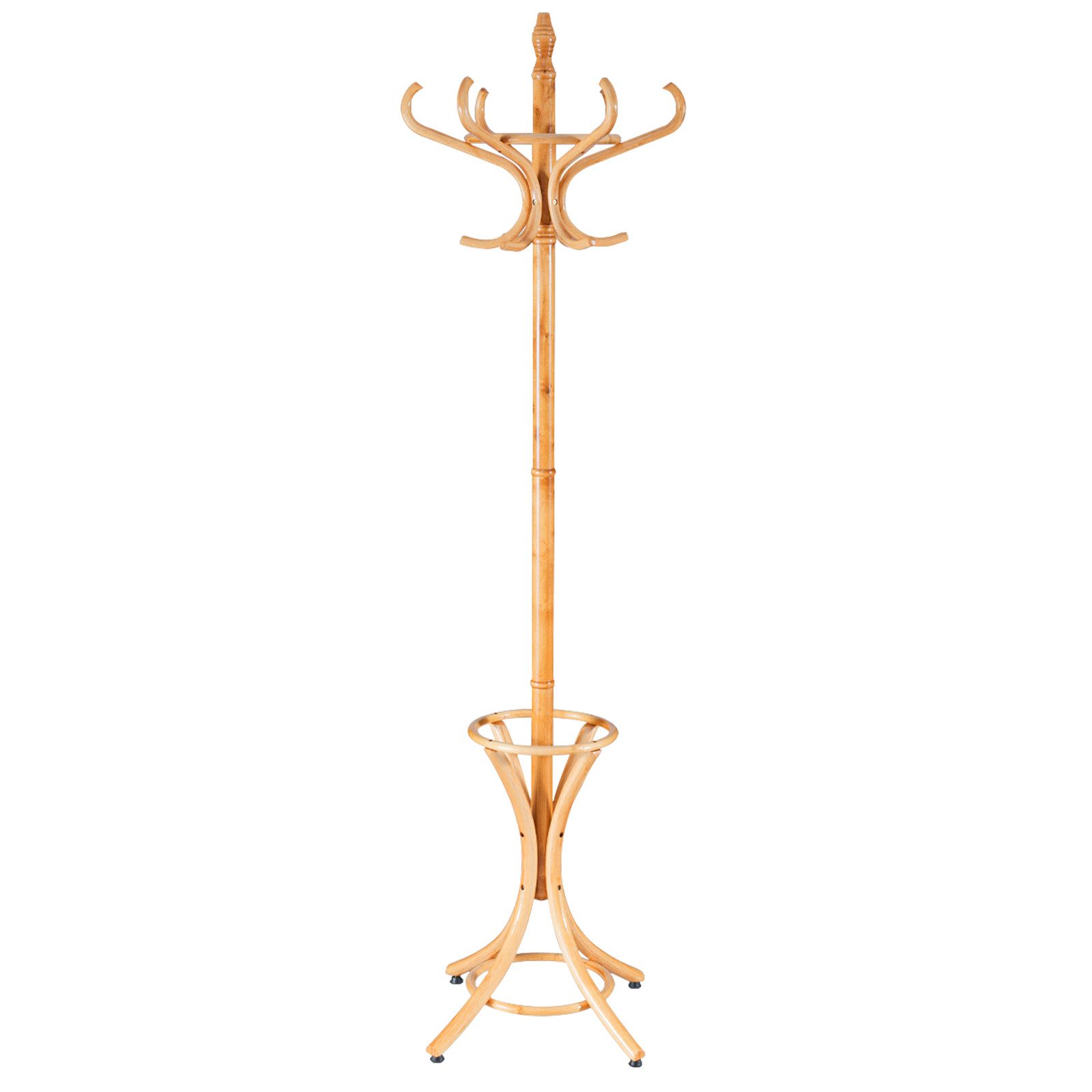 COSTWAY Garderobenständer, 184cm, mit Schirmständer und 12 Kleiderhaken günstig online kaufen