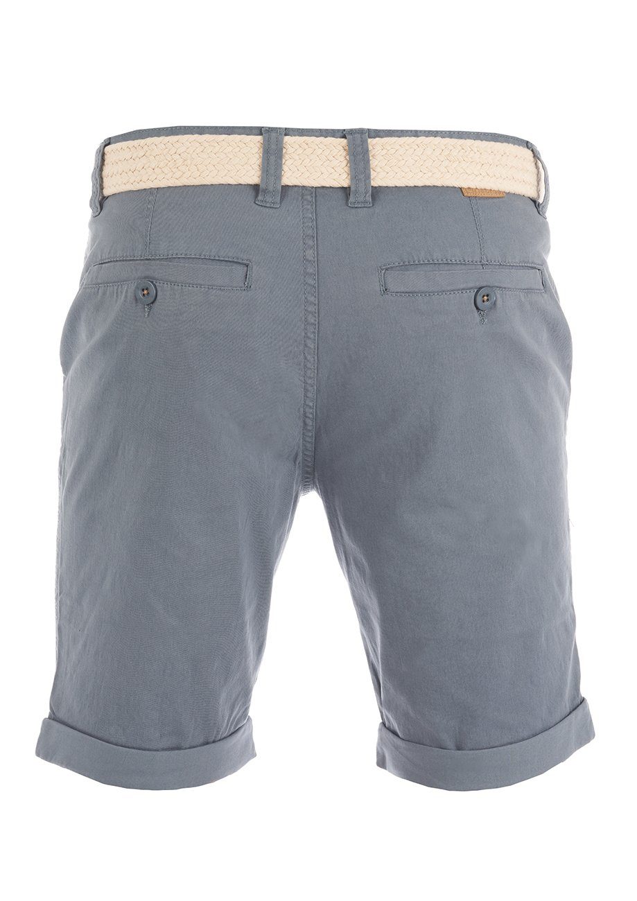 riverso Chinoshorts Herren Shorts RIVHenry Blue (19300) mit Gürtel Bermudashorts Regular Pigeon Fit