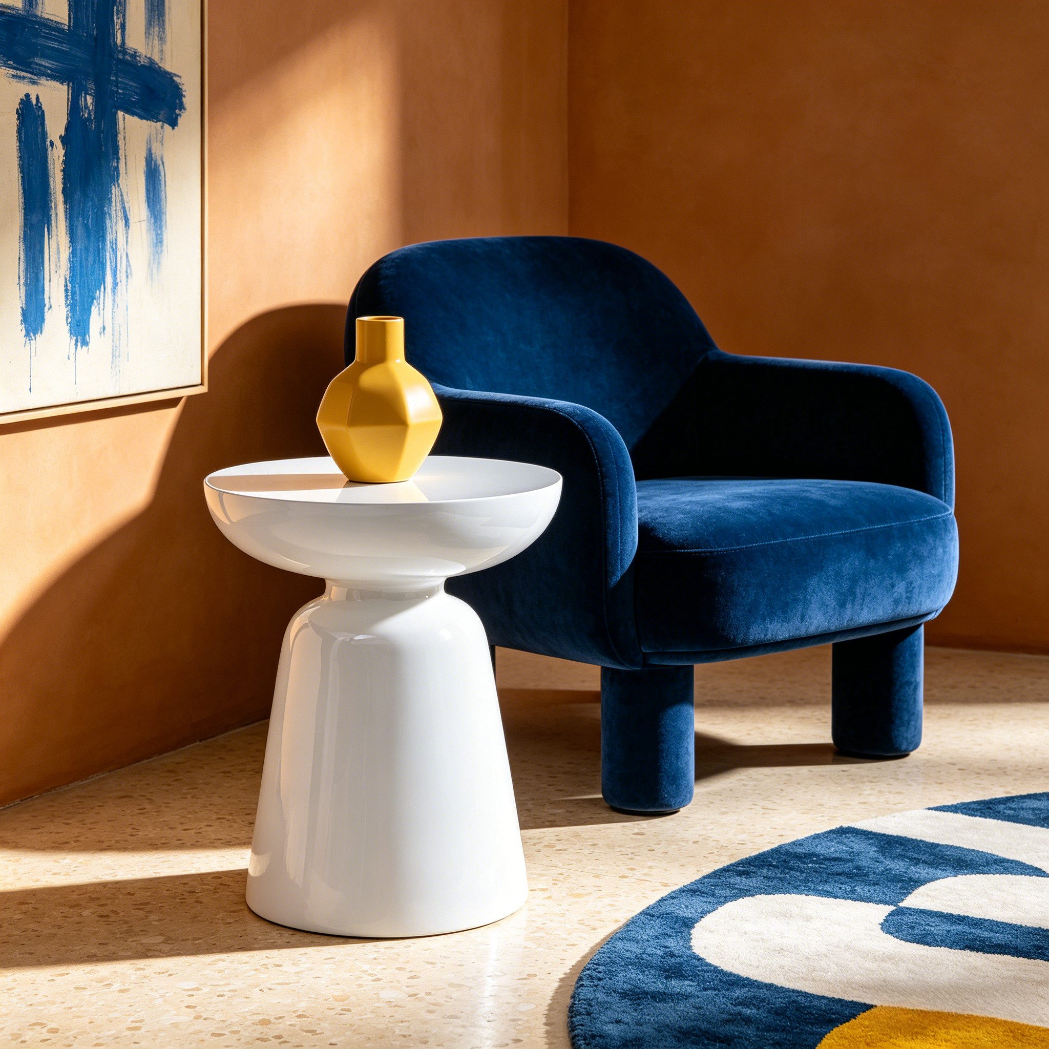 WILLIAMSPACE Couchtisch Meta Runder Beistelltisch aus Fiberglas, Moderner Design-Tisch (1 St)