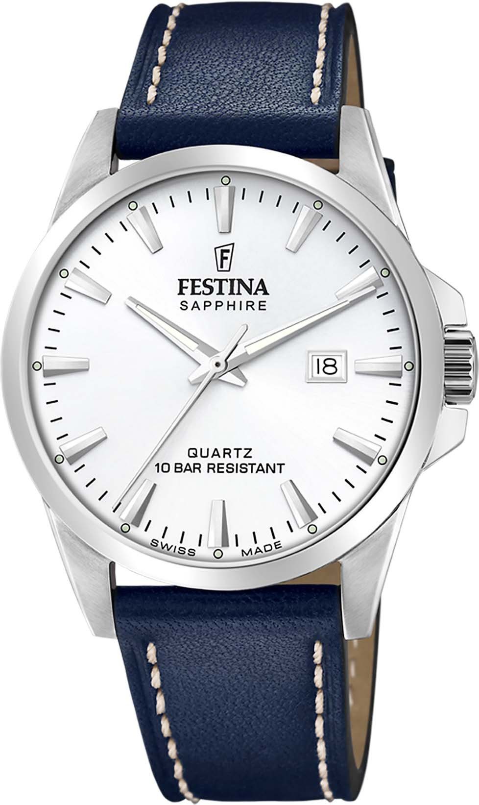 Festina Quarzuhr Swiss Made, F20025/2, Armbanduhr, Herrenuhr, Swiss Made