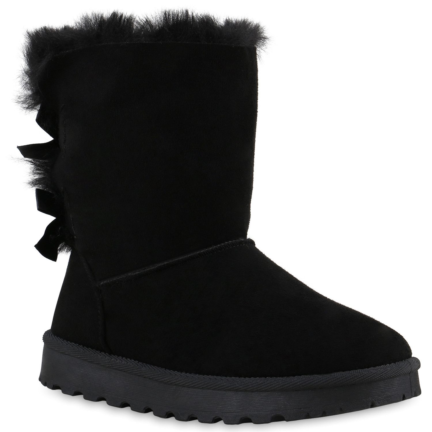 VAN HILL 839832 Winterstiefelette Damen Winterboots Christine Warm gefütterte Stiefeletten mit Schleifen