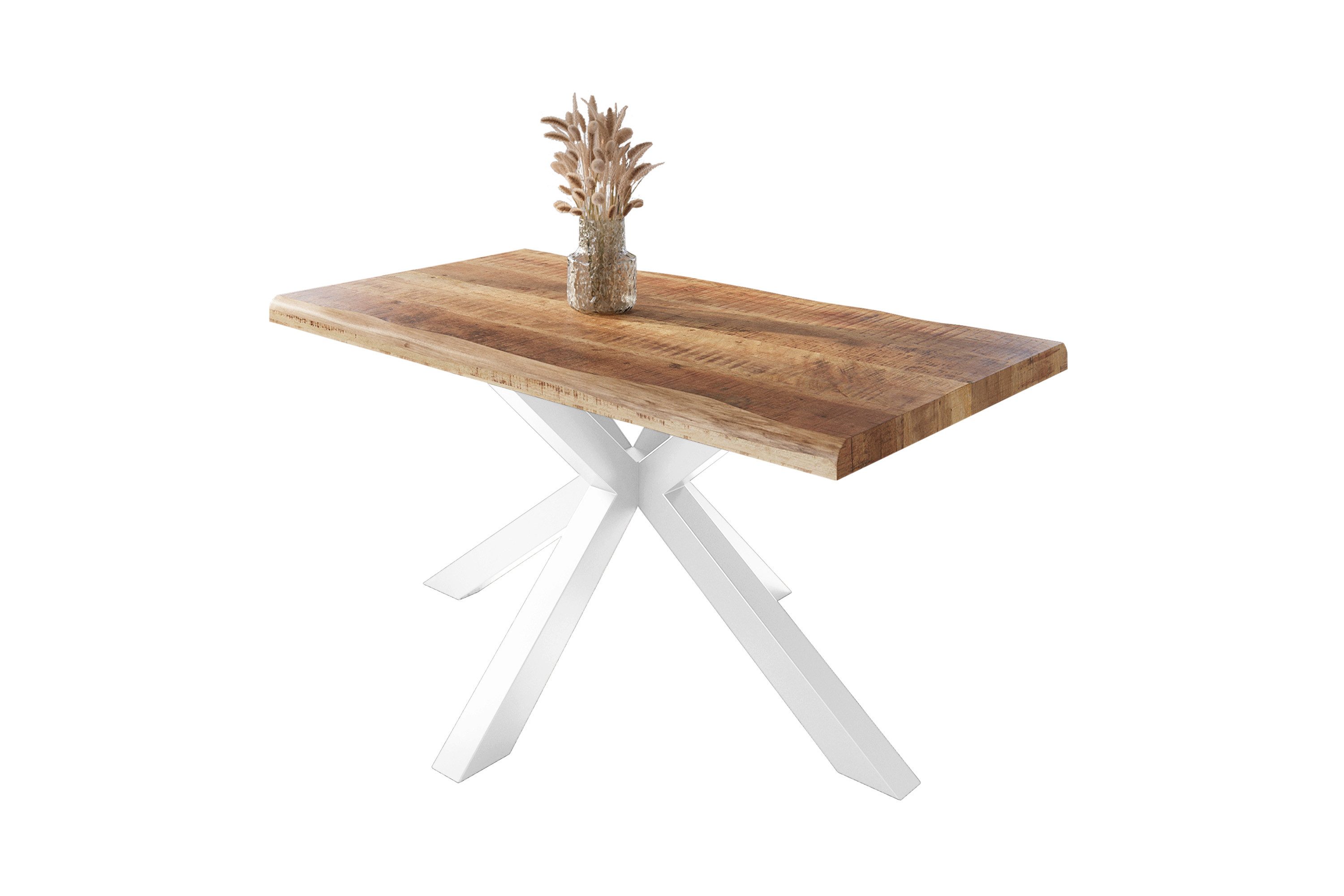 SAM® Esstisch Waves_Spider, Mangoholz, gedoppelte Tischplatte, günstig online kaufen