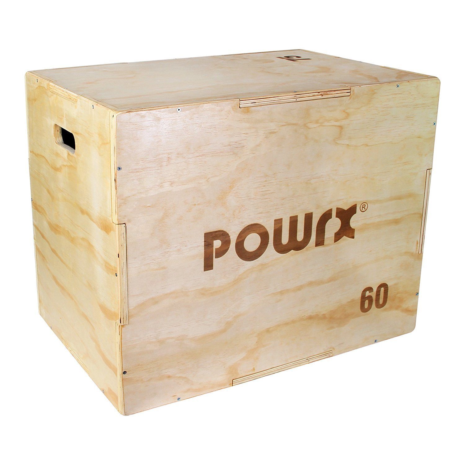 (L/75 Large Jumpbox X Holz 75 60 cm), Größenvarianten POWRX (L/B/H) L x (75x50x60) x 60 Cm 50 Hochsprungmatte X 50 Sprungkasten,