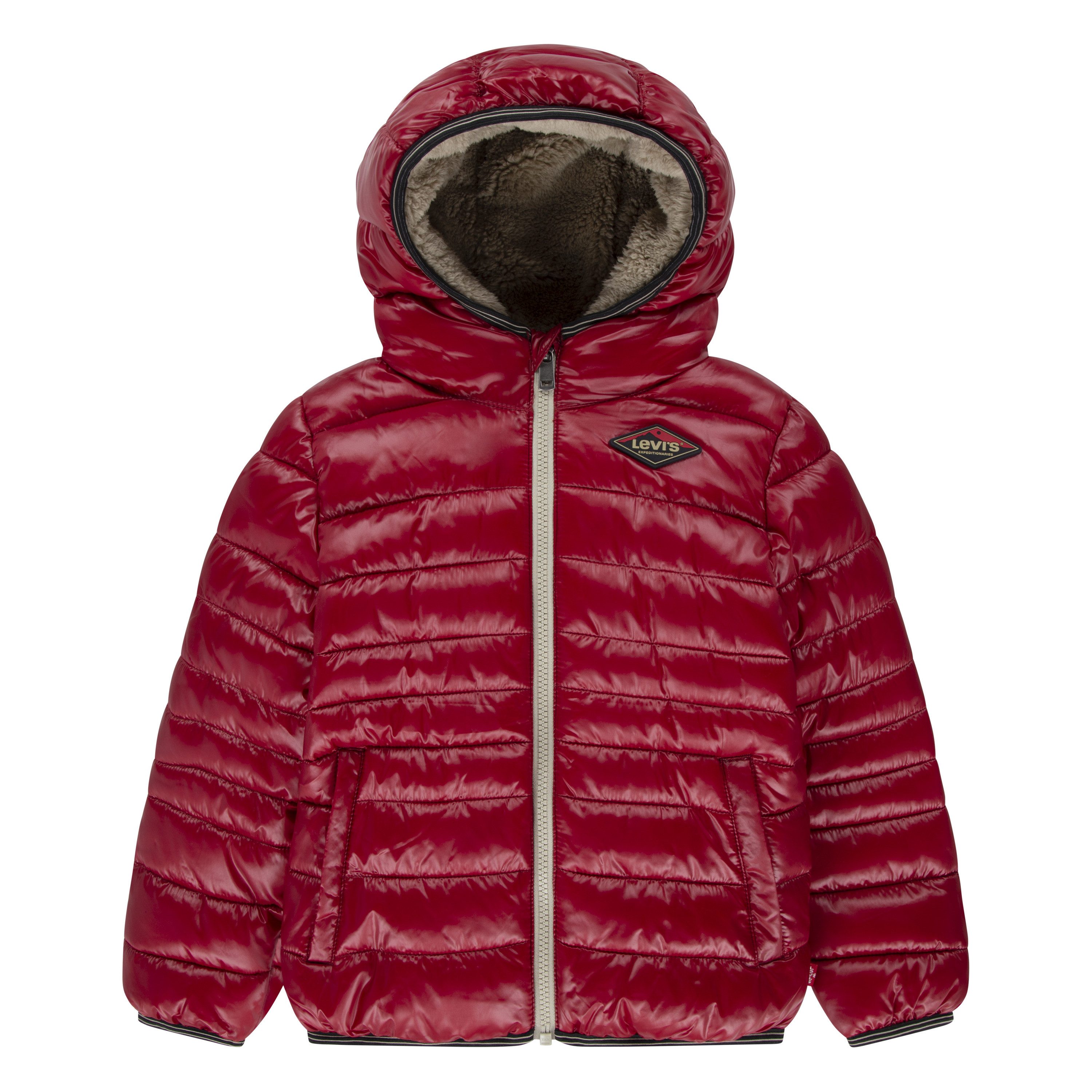 Levi's® Kids Steppjacke SHERPA LINED MDWT PUFFER JACKET for Boys mit Kapuze