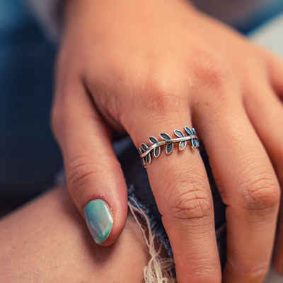 Made by Nami Silberring 925 Sterling Silber Damenring - Schmuck Ring Größe (Ring, Einzelartikel), aus Sterling Silber