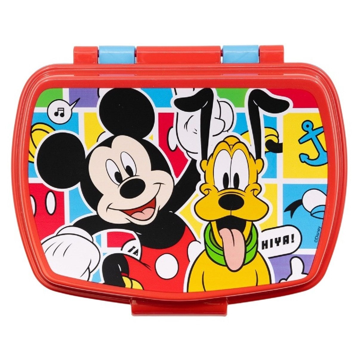 Stor Lunchbox Disney Mickey Mouse Kinder Brotdose – Lunchbox Pausenbox Schulbrotbox, (Einteilig)
