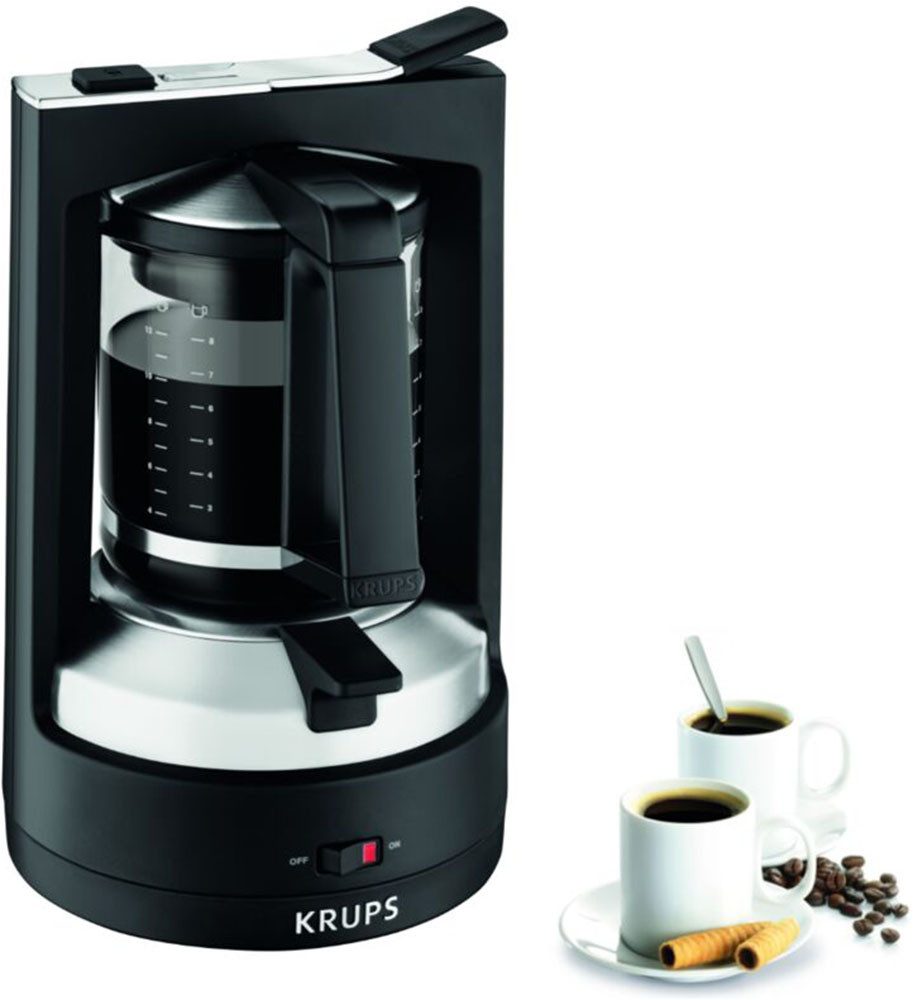Krups Filterkaffeemaschine KM4689 T8, 1l Kaffeekanne, Permanentfilter, mit Druckbrühsystem