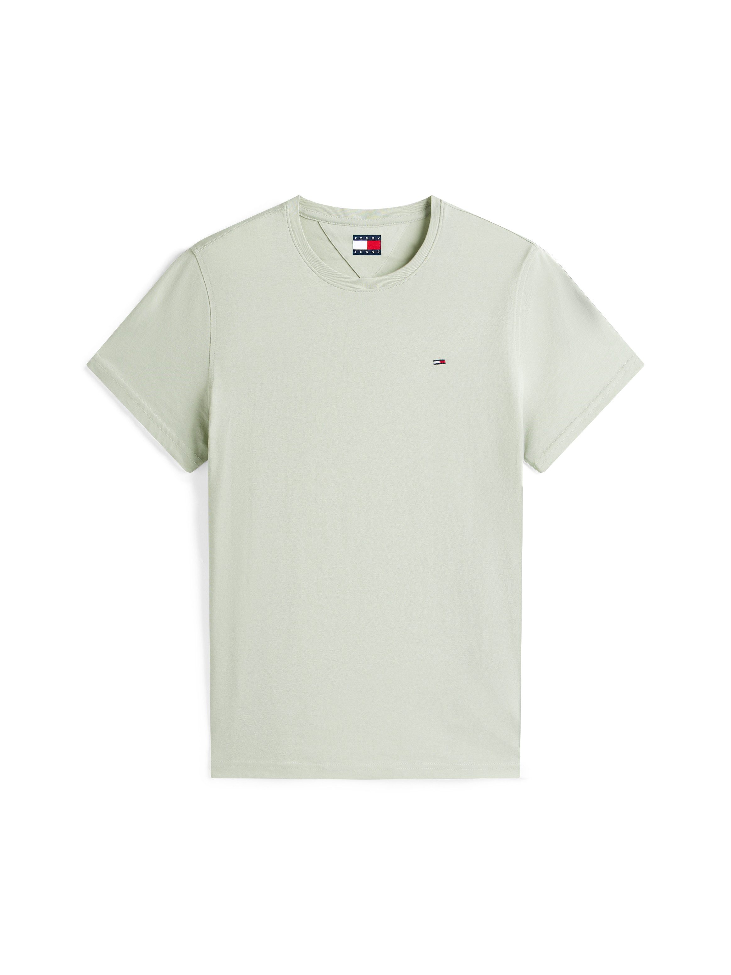 Tommy Jeans T-Shirt TJM ESSENTIAL SOLID mit Rundhalsausschnitt und dezenter Logo-Flag