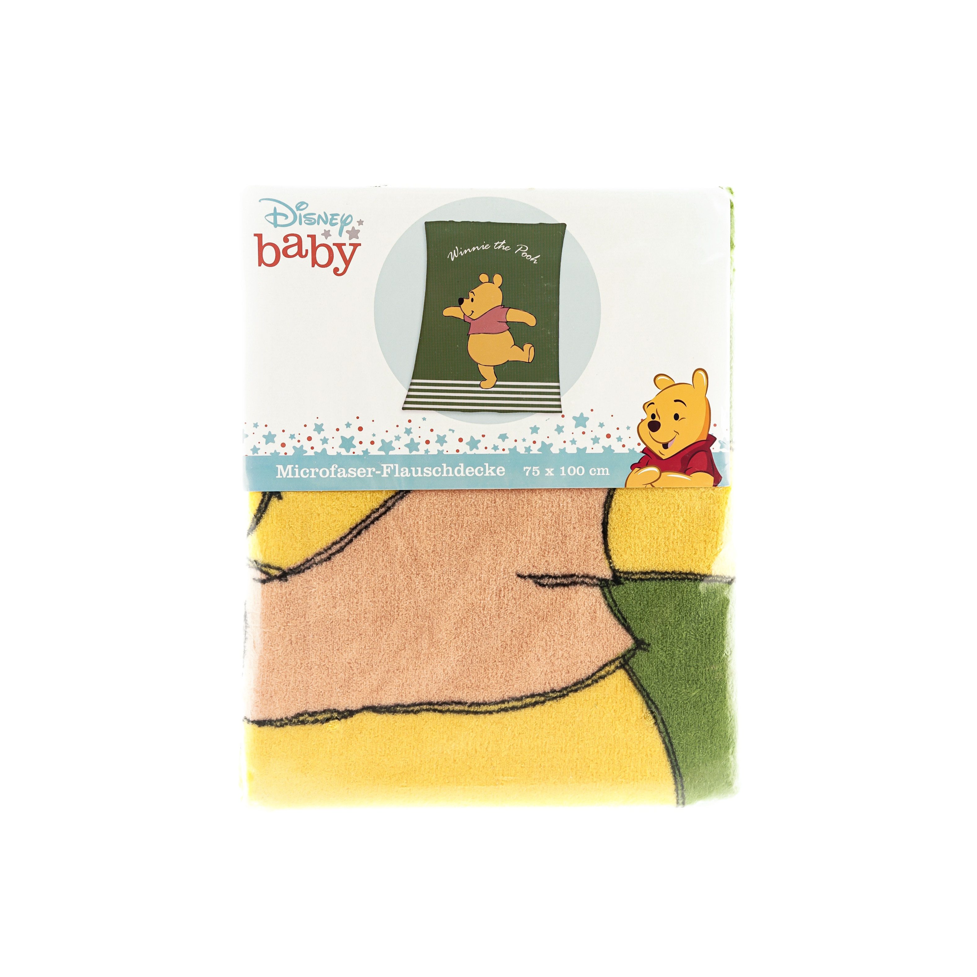 Babydecke Winnie Pu der Bär Korallen Babydecke Fleecedecke für Babys 100 x 75 cm, Disney Winnie Puuh