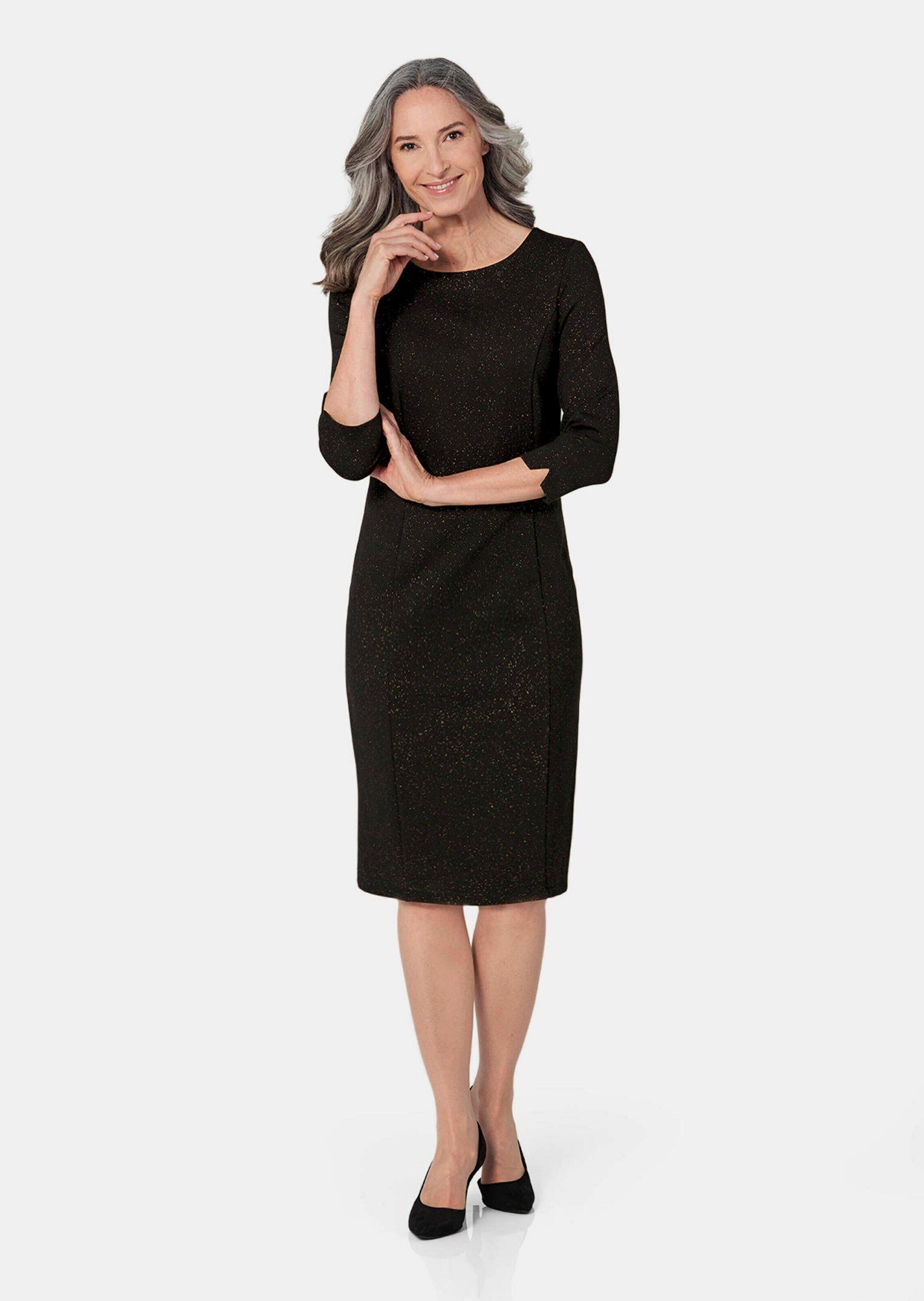 GOLDNER Abendkleid Kurzgröße: Festliches Kleid mit Goldglanz günstig online kaufen