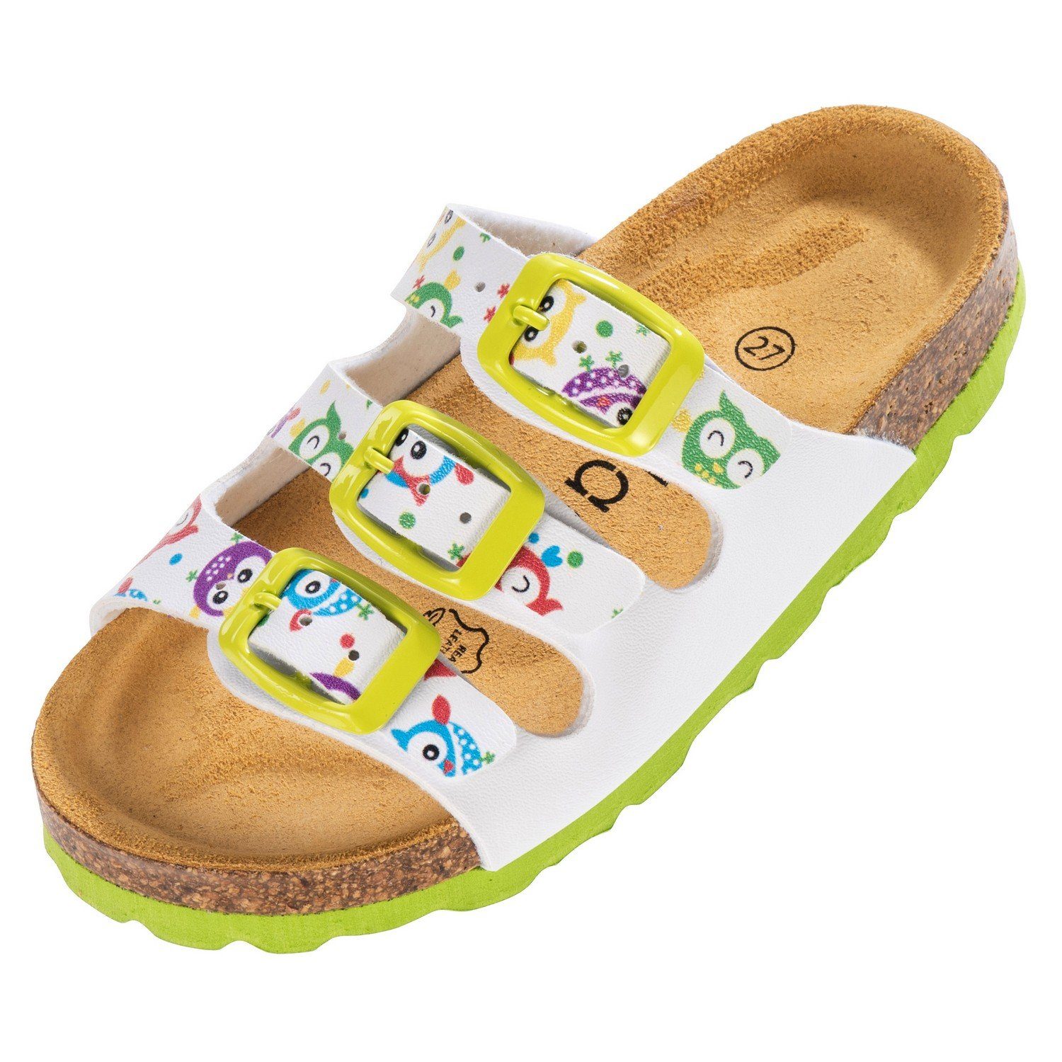 Palado Palado Capri Kids Pantolette Print Weiß Grün (16701314) | Pantoletten