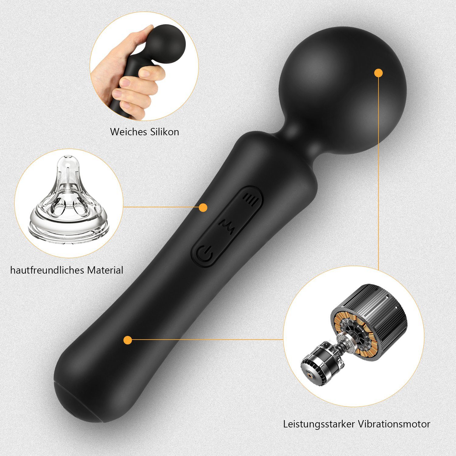 Stimulator Vibrationsmodi,Klitoris Vagina Massagegerät G-Punkt Wasserdichter Nippel LOVONLIVE Frauen 20 Vibrator mit für 7 Massagestab Vibrationsgeschwindigkeit,