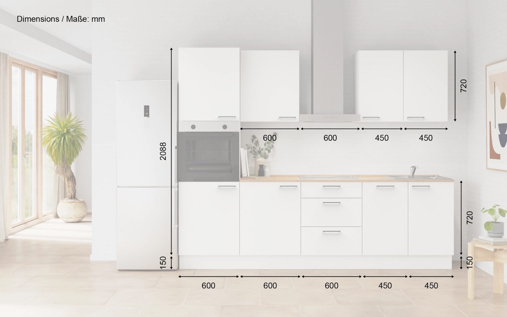 nobilia® Küchenzeile Norr, individuell anpassbar, gratis Küchenplanung mit Profis, (Breite 270 cm), vormontiert, wahlw. mit E-Geräten, inkl. Lieferung