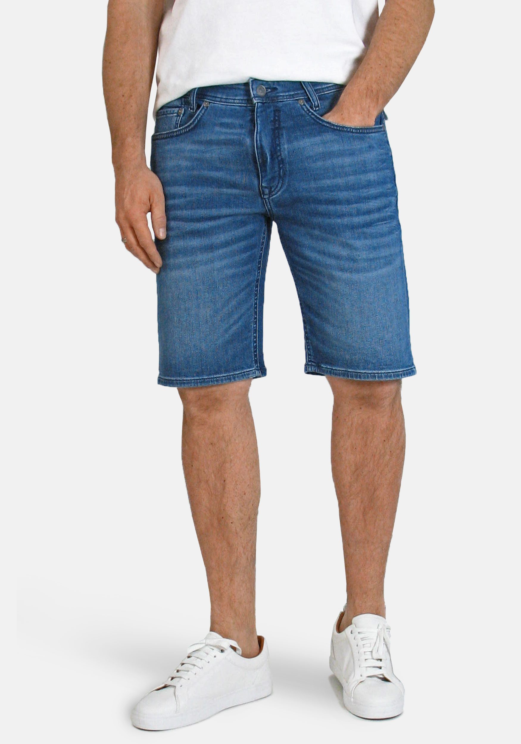 MAC Jeansshorts ARNE Bermuda elastischer Workout Denim Flexx