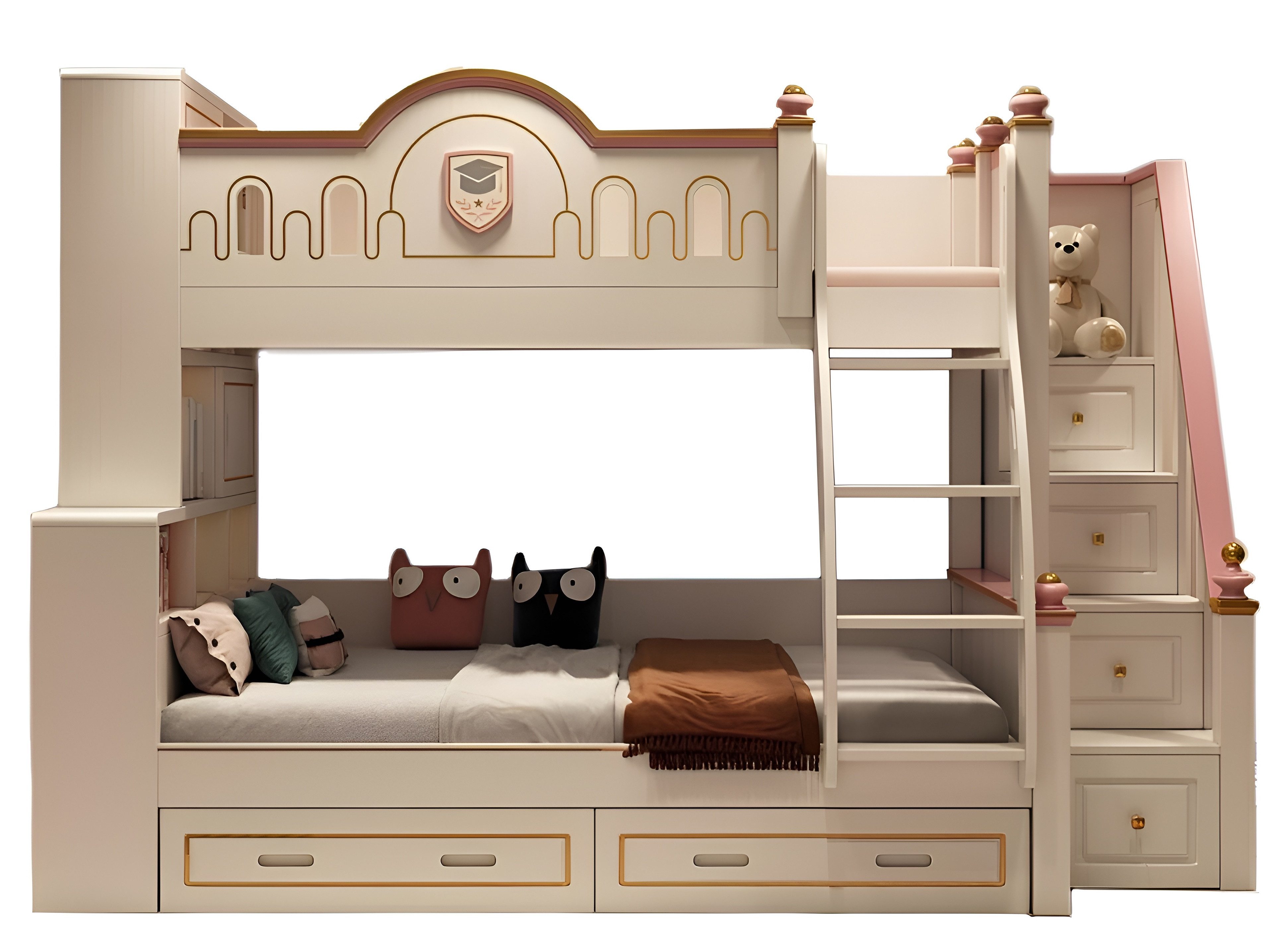 Xlmoebel Etagenbett Kinderbett Etagenbett Hochbett Bett Kinderzimmer Sofort (Etagenbett), Made in Europa