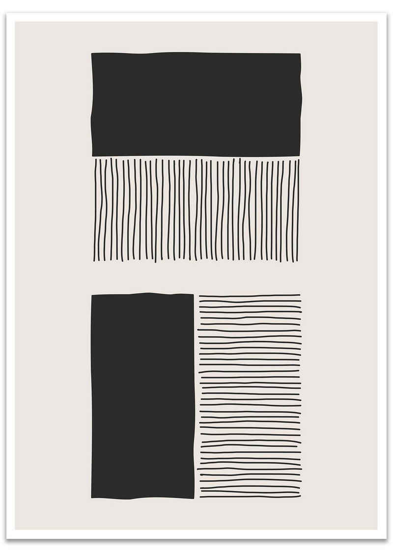 wandmotiv24 Poster minimalistisch, schwarz, abstrakt, Minimalismus (1 St), Wandbild, Wanddeko, Poster in versch. Größen