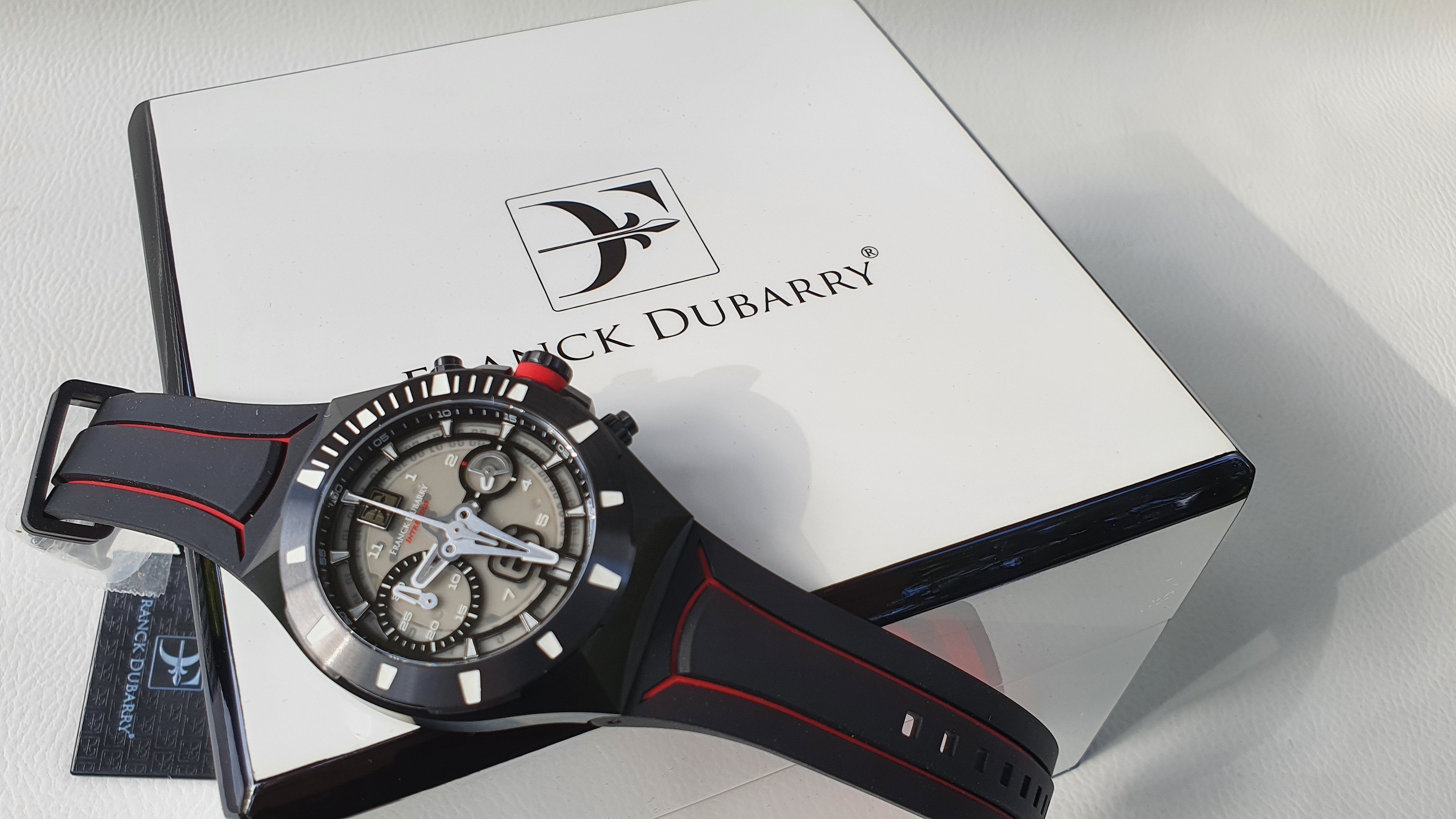 Dubarry stoßfest rev0307 Zaphir wasserdicht Chronograph Sportuhr Armbanduhr, Herren Zaphirglas Franck