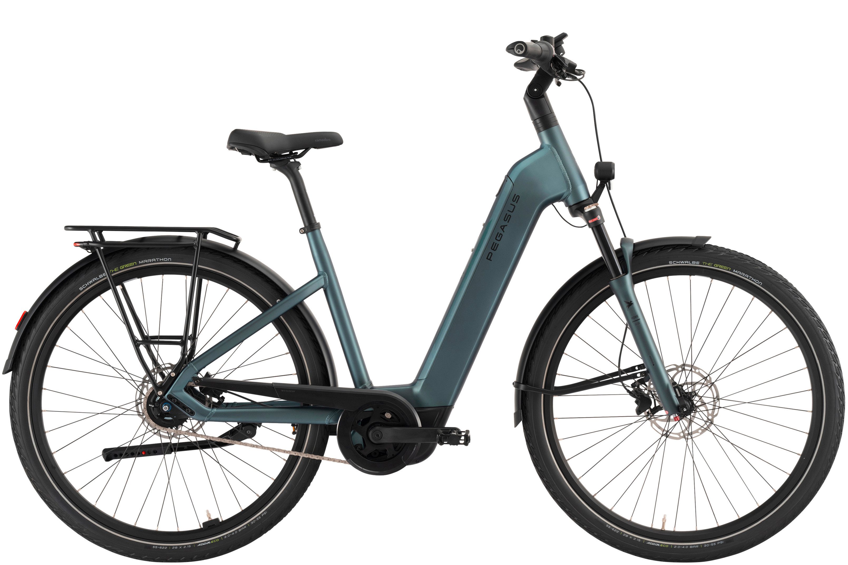 Pegasus E-Bike Pegasus Strong EVO 5F Lite 800 Wh Damen grün 2026, 5 Gang SHIMANO Nexus 5 SG-C7000-5D, Nabenschaltung, Bosch Performance Line CX GEN5 smart System, 800 Wh