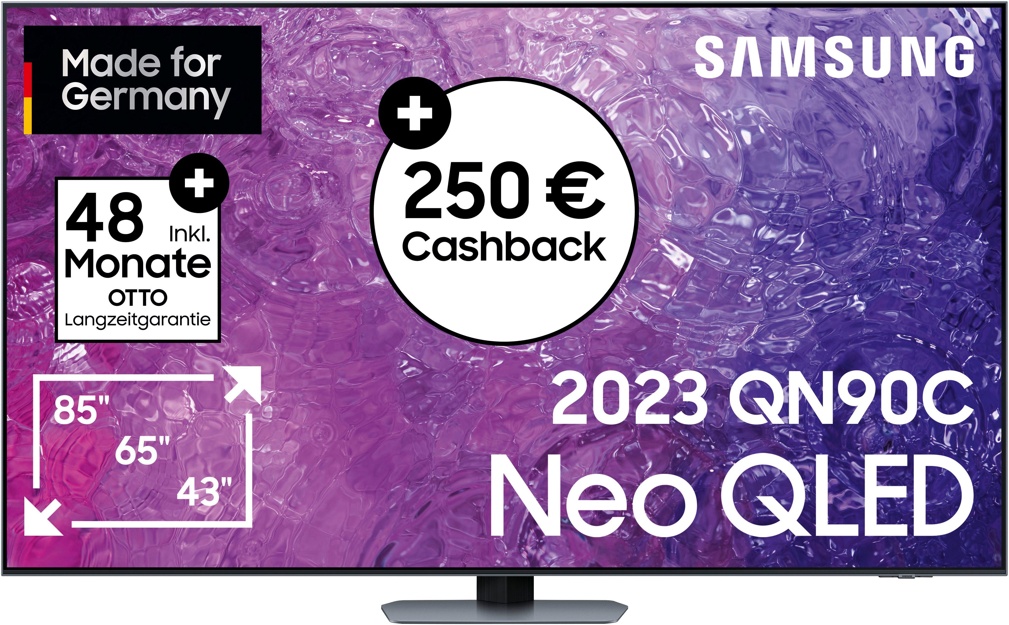 Quantum cm/65 Hub) Neo Zoll, HDR+, Gaming (163 Prozessor LED-Fernseher GQ65QN90CAT 4K, Samsung Quantum Neural Smart-TV,