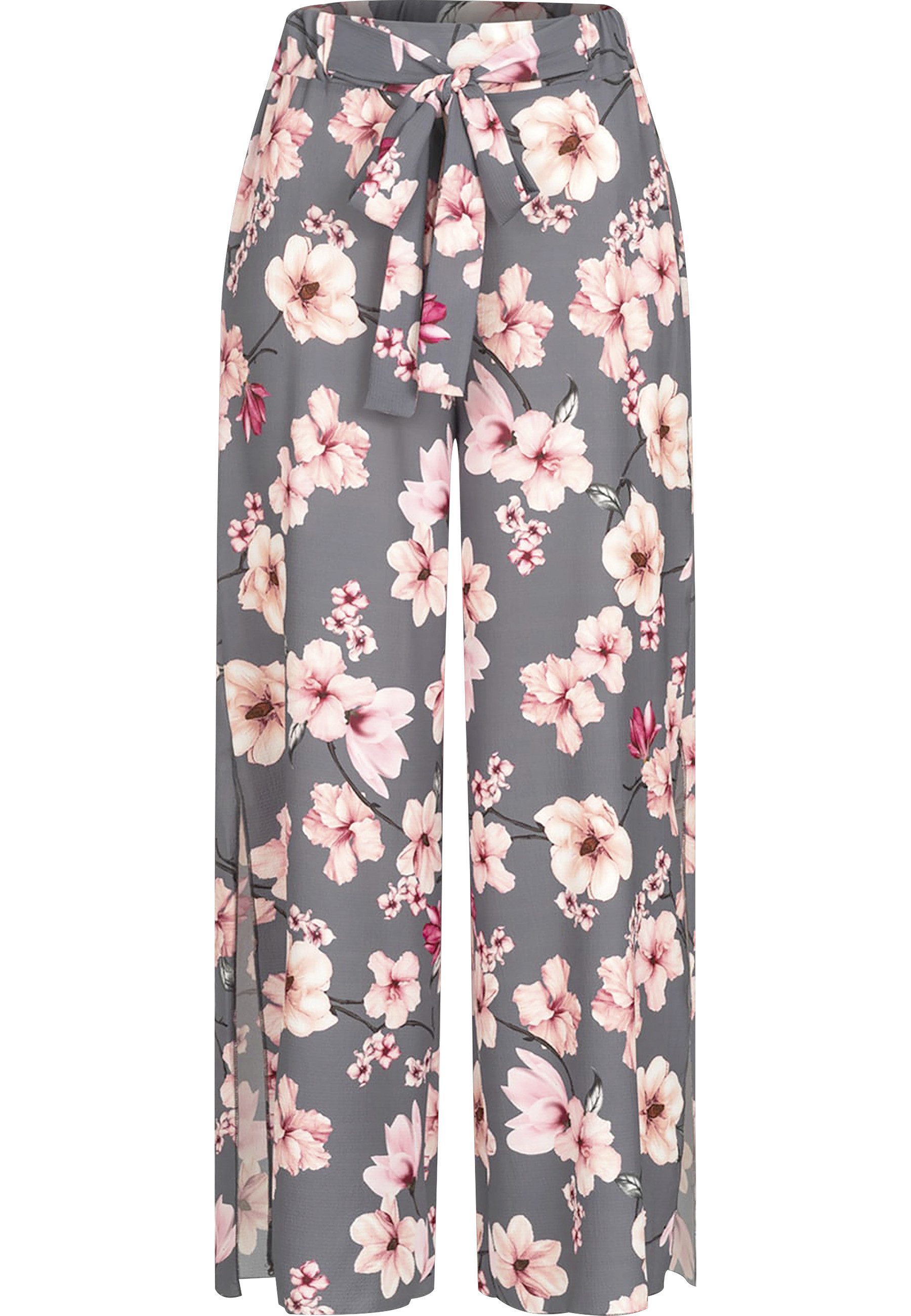 CLOUD 5IVE Stoffhose CLOUD 5IVE High-Waist Sommerhose mit Blumen Print (1-tlg)
