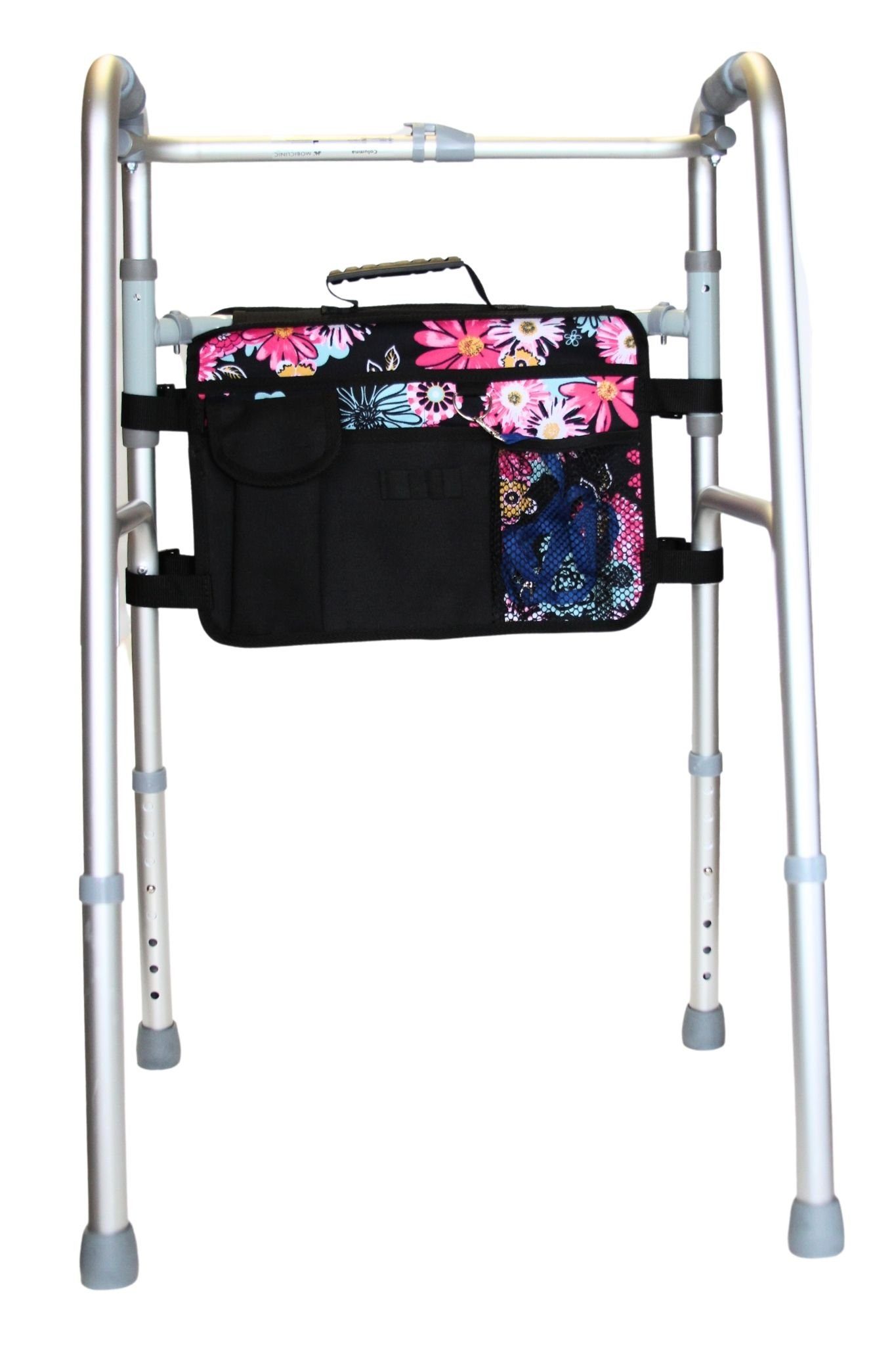 Seniori Taschenorganizer SENIORI Gehhilfe Tasche Tragbarer Organizer für Gehrahmen 9 Fächer, 4. Blumen / II