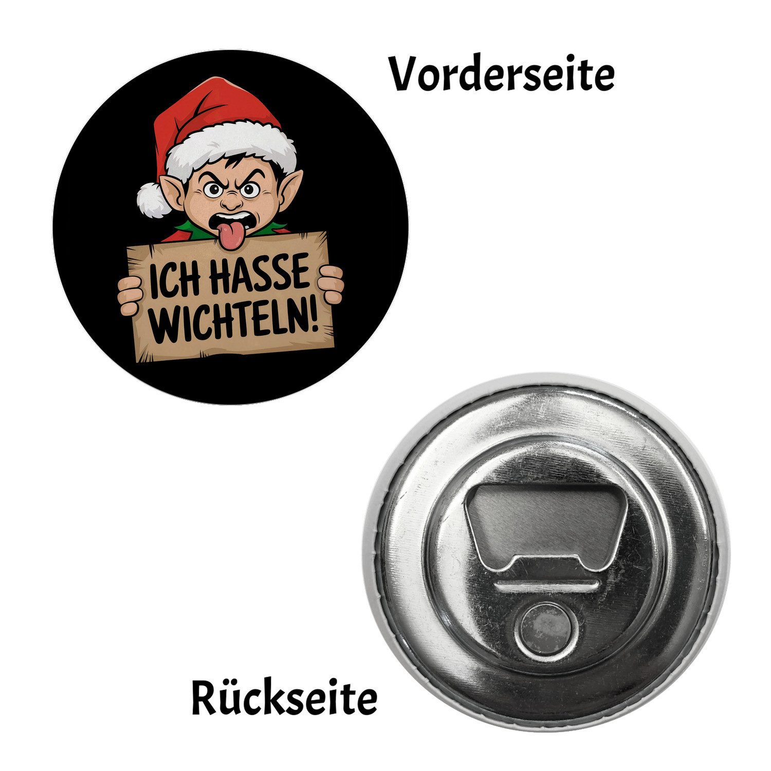 Thumbnail - speecheese Magnet Wütender Weihnachtswichtel Ich hasse Wichteln Magnet mit