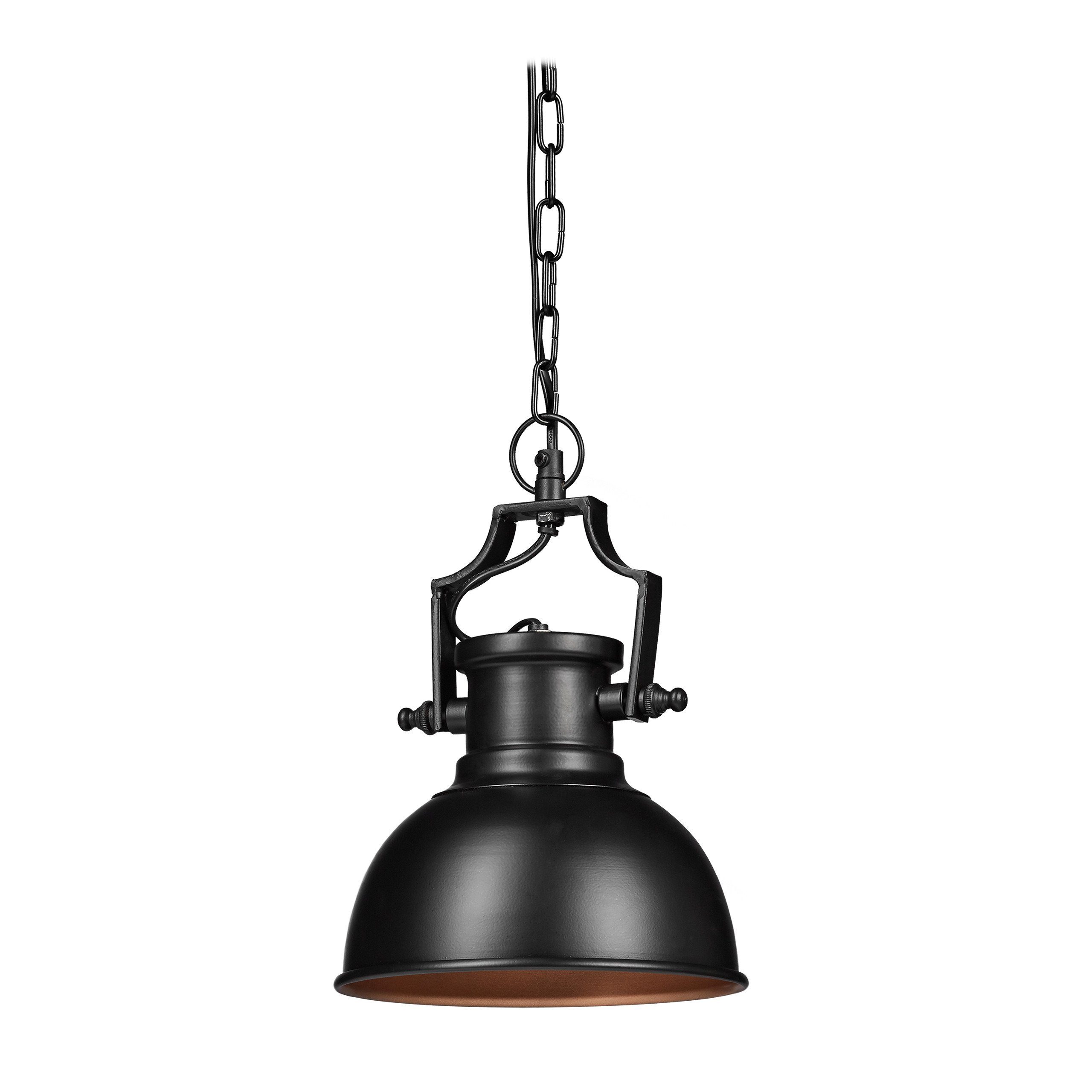 relaxdays Hängeleuchte Hängelampe Industrial Look klein, schwarz günstig online kaufen