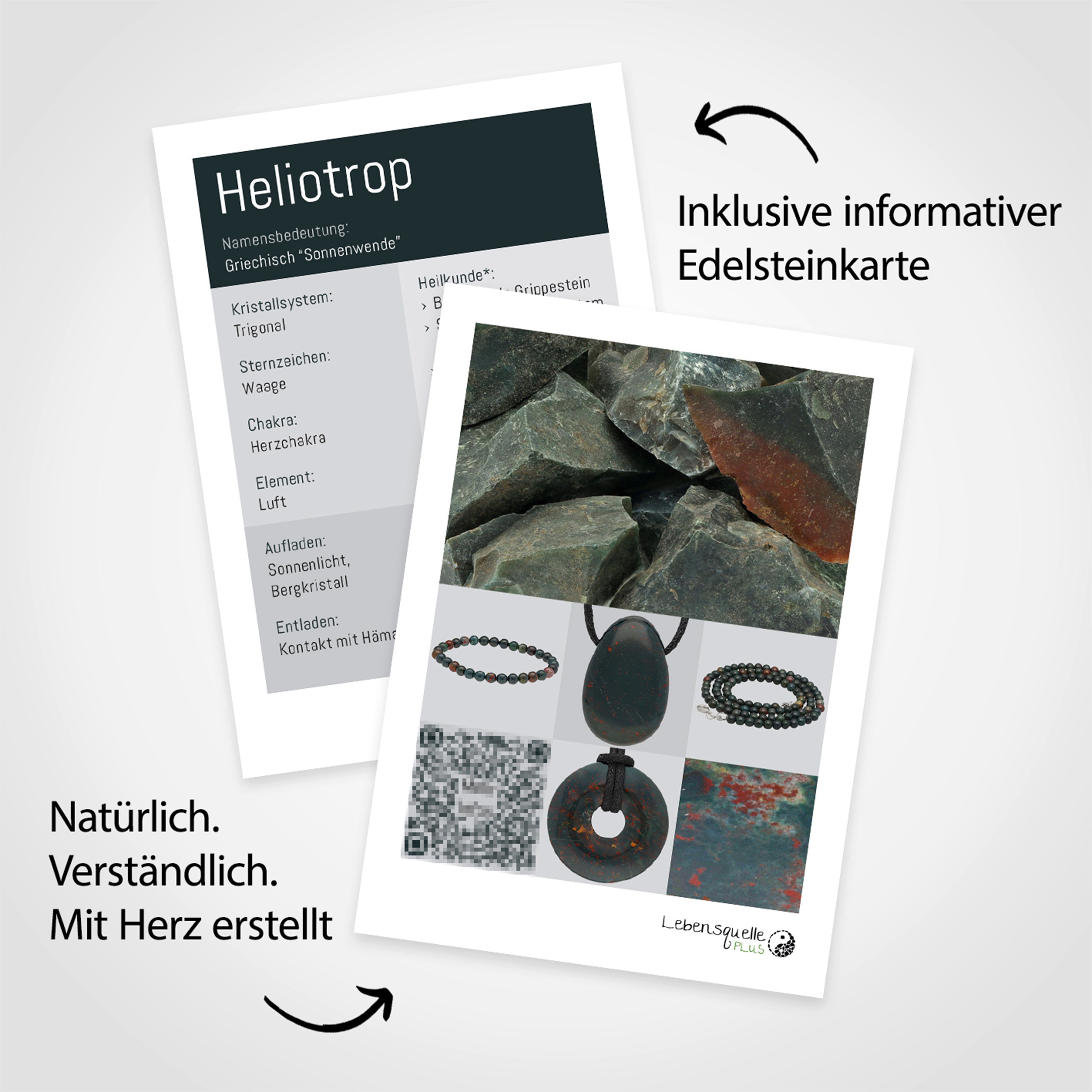 Lebensquelle Plus Armband Heliotrop Mini-Kugelarmband, 4 mm – Bild 4 von 4