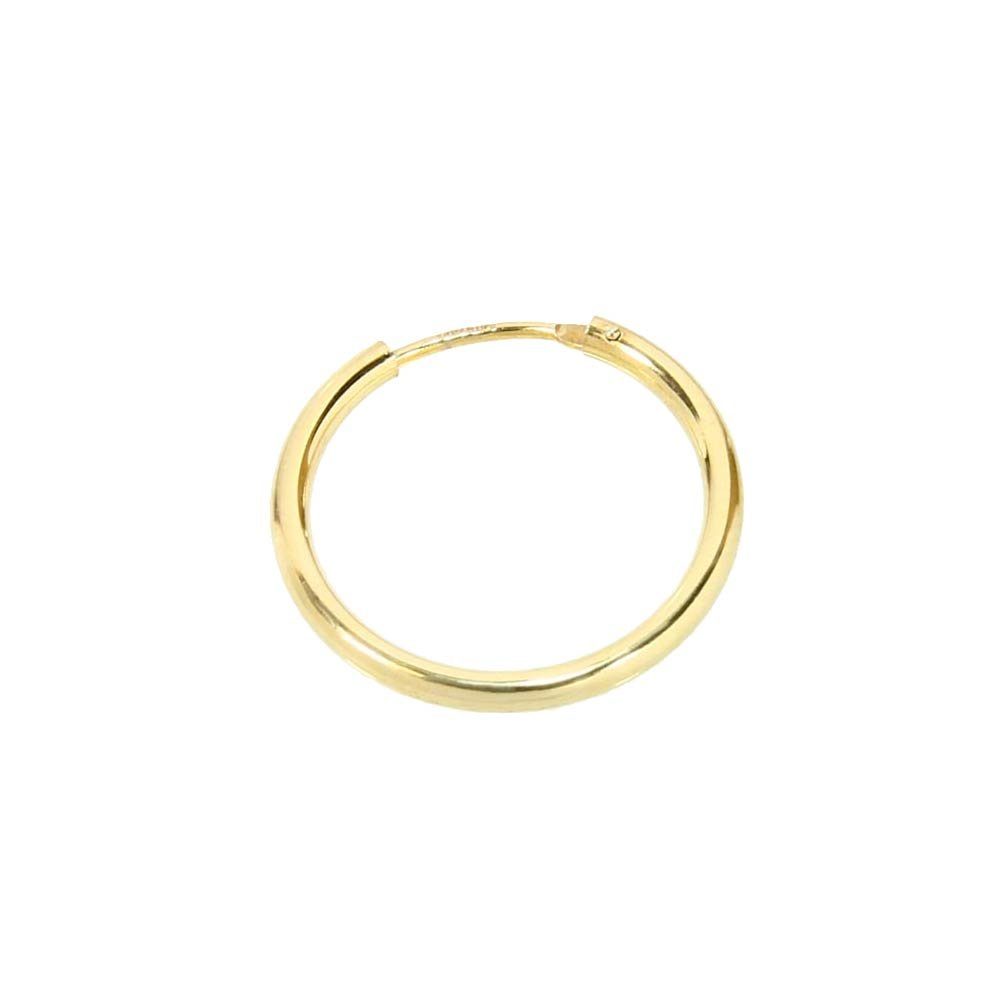 Paar Creolen Einzel 585 Gelb Gold Creole Ohrring Ohrschmuck Run