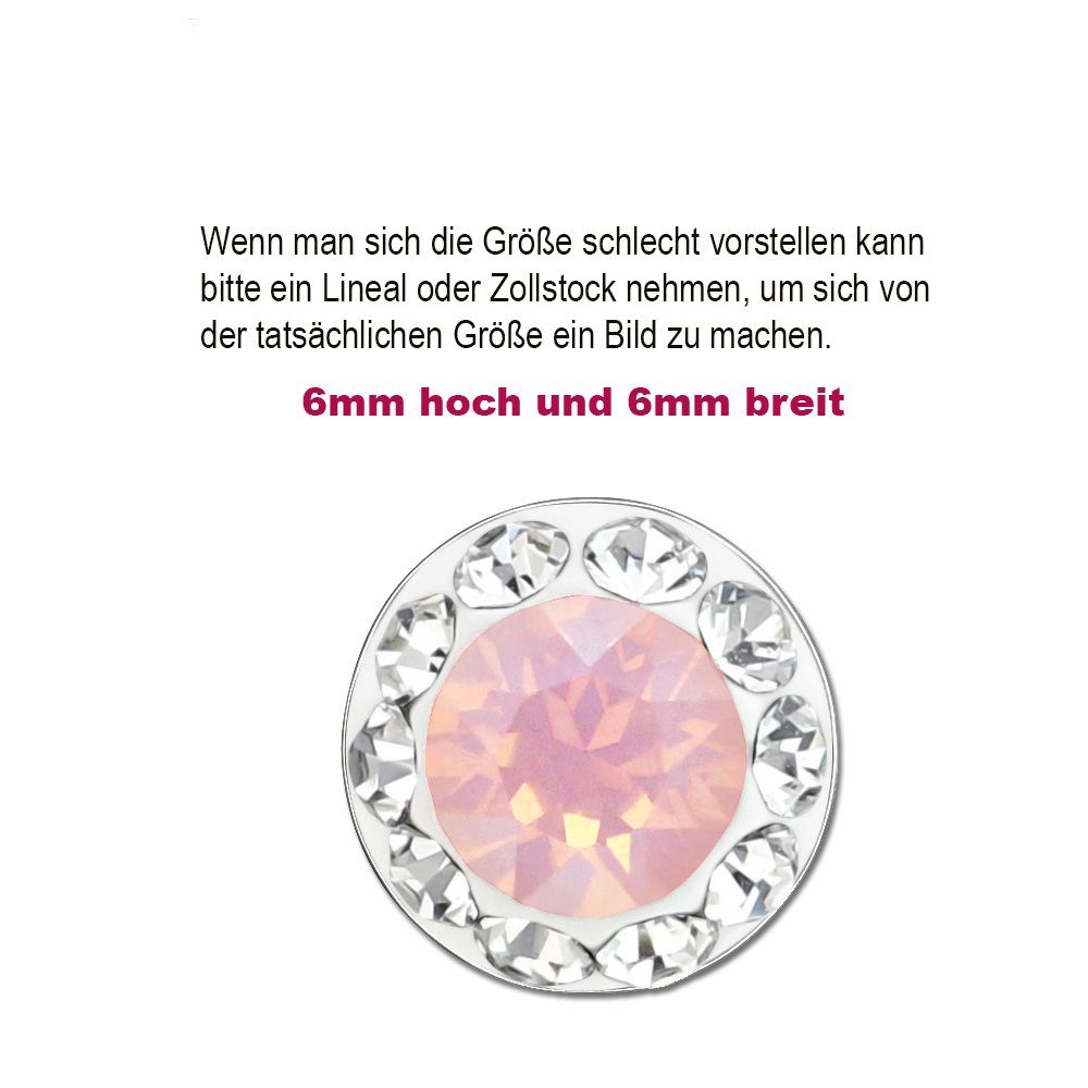Limana Paar Ohrstecker Damen Ohrringe 925 Silber 6mm mit SWAROVSKI® Kristal günstig online kaufen