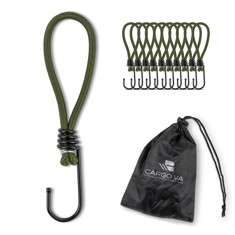 CargoVA® Spanngurt CargoVA Expanderhaken für Planen und Netze Universal Gummispanner mit Haken für Outdoor und Haushalt
