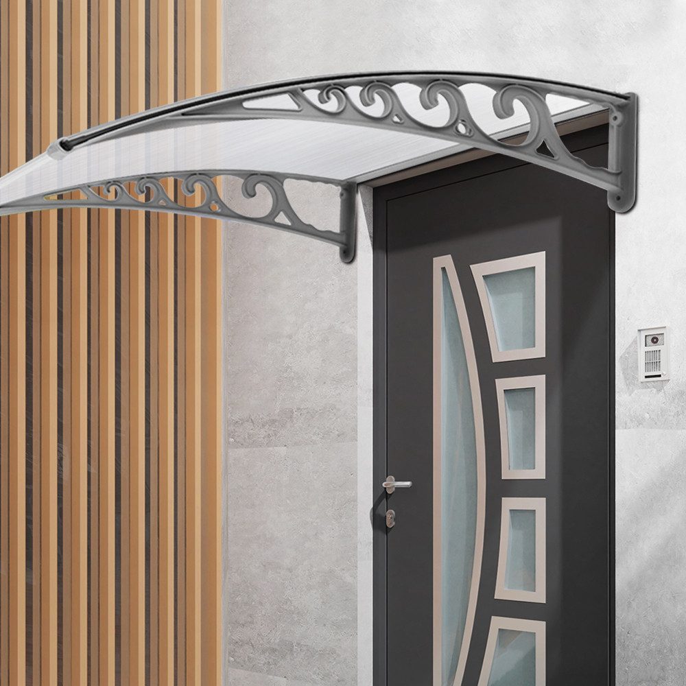 JEOBEST Vordach Anbaudach Vordächer Diverse Größen Vordach für Haustür, (Überdachung, 1 St) Vordach aus Polycarbonat und Aluminium