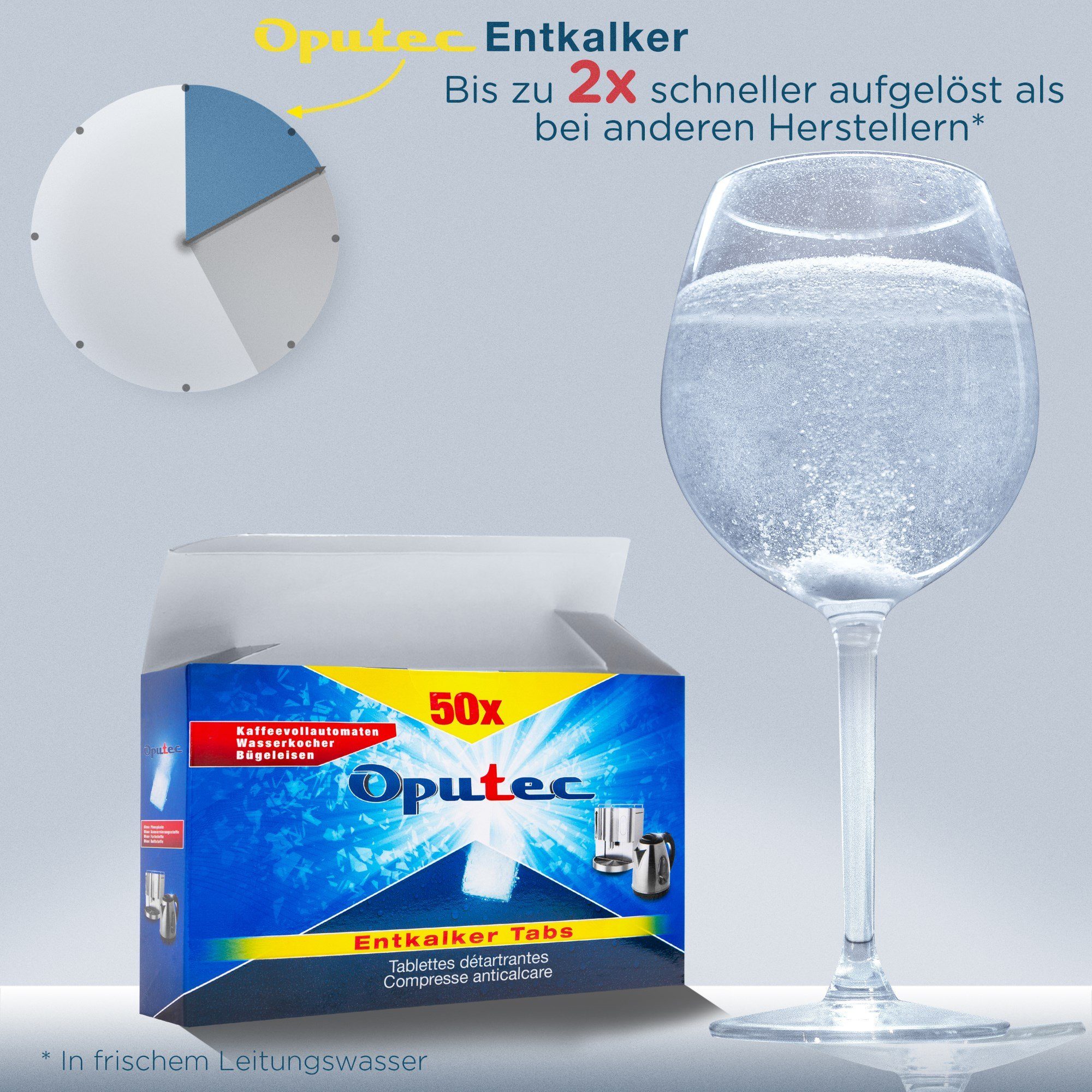 Oputec 100x Kaffeevollautomaten Entkalker Tabs Entkalkungstabletten Entkalkungstabletten (Spar-Set)