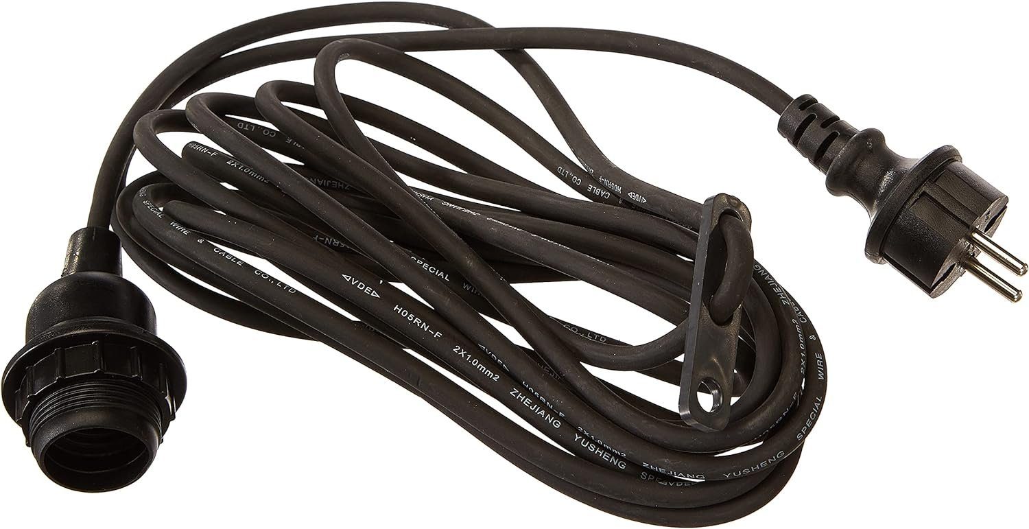 STAR TRADING LED Dekolicht Ute, Lampenfassung,Ute mit E27-Fassung, schwarz, 5m, outdoor