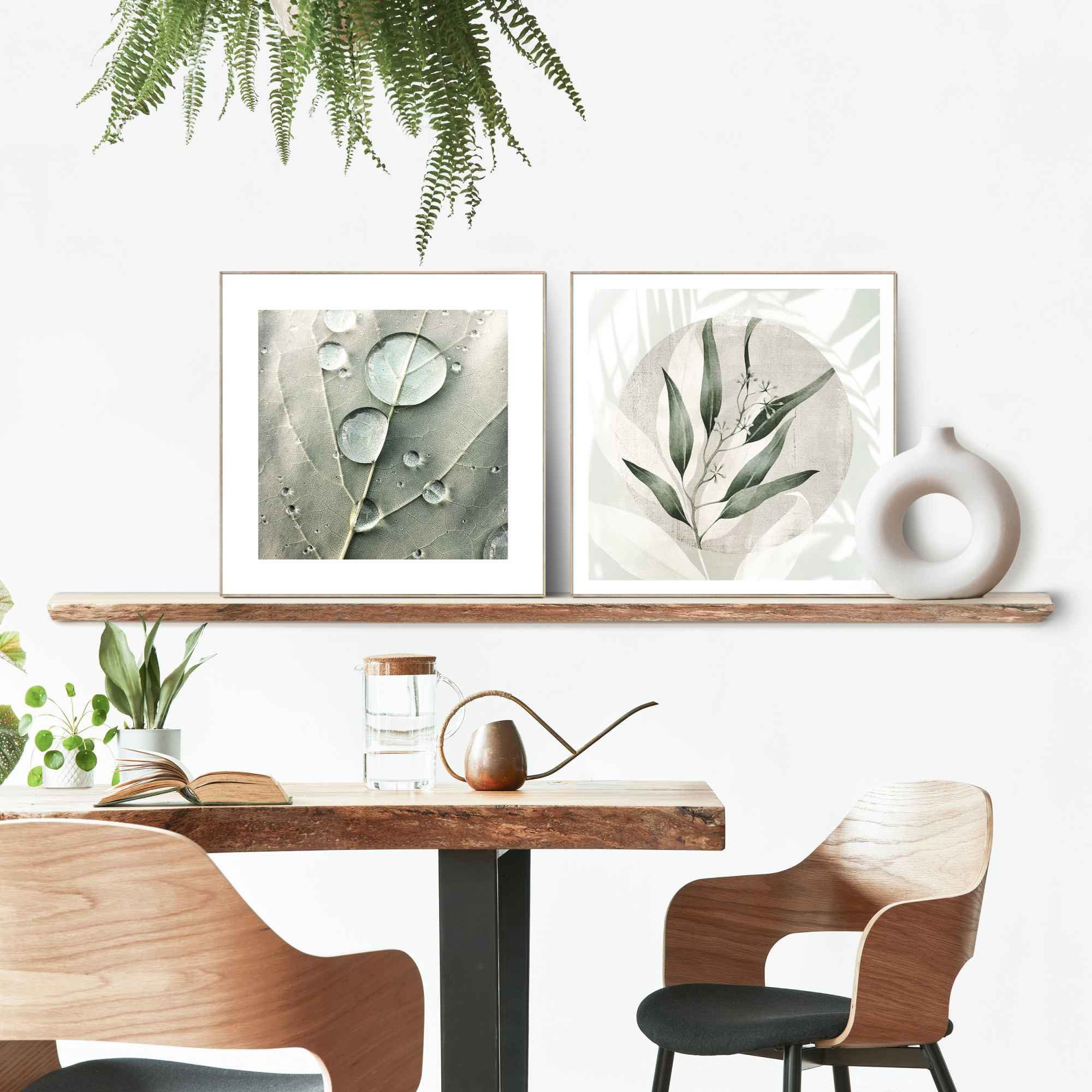 - Wandbild Tautropf St) Natur, Abstrakt Blätter Reinders! Botanisch - (2 -