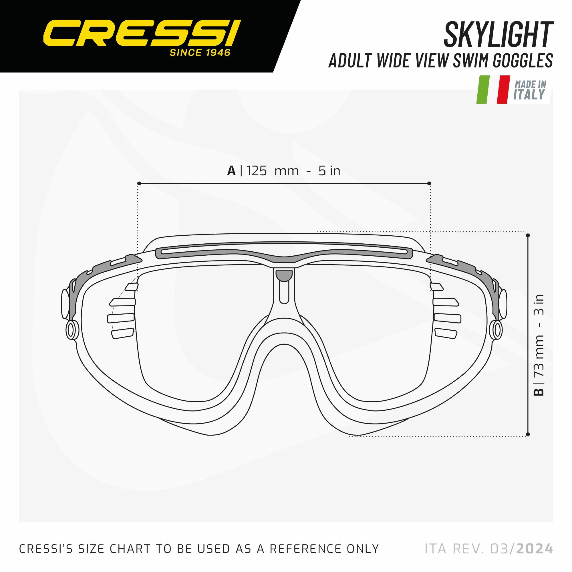 Cressi Schwimmbrille Skylight Schwimmbrille - Black/Smoked lens