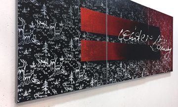 WandbilderXXL Gemälde Winter is Coming 160 x 60 cm, Abstraktes Gemälde, handgemaltes Unikat