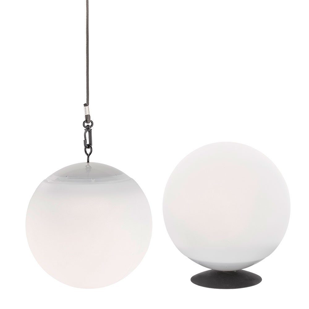 FISCHER & HONSEL Außen-Tischleuchte, LED-Leuchtmittel fest verbaut, Warmweiß, Tischleuchte Außen Akku Garten Tischlampe Outdoor USB