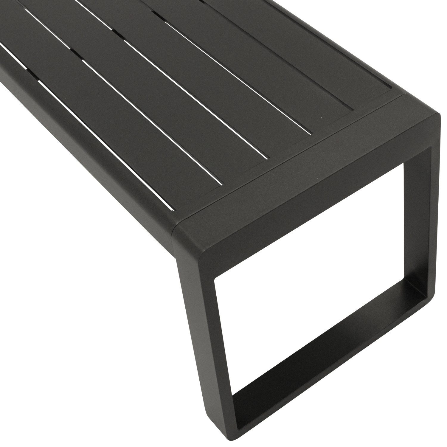 DEGAMO Hockerbank RIVA 3-sitzer, 138cm Aluminium anthrazit, wetterfest Outdoor