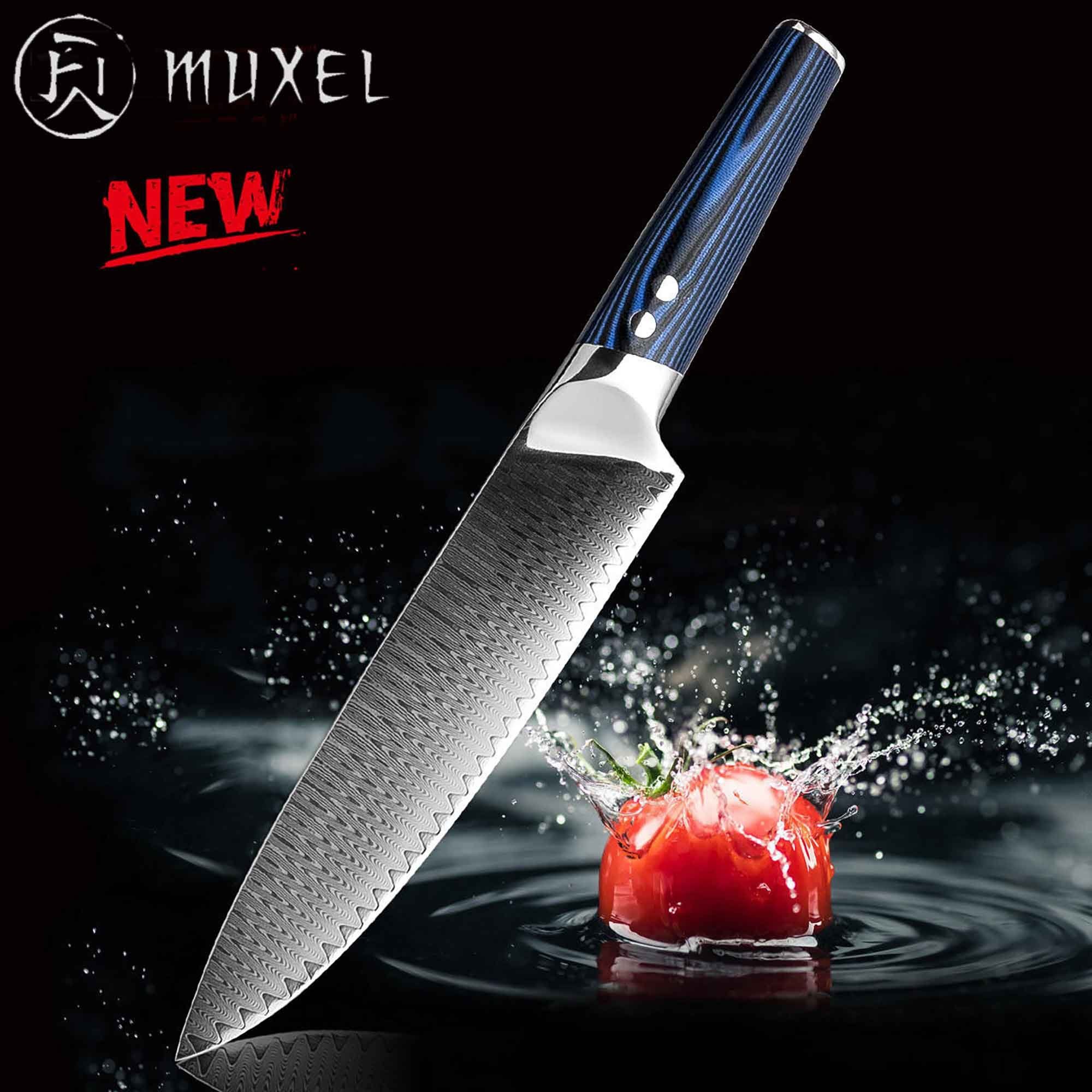 Muxel Kochmesser The Blue Kinfe, das blaue Messer: Kochmesser oder Universalmesser, extra scharf | Kochmesser