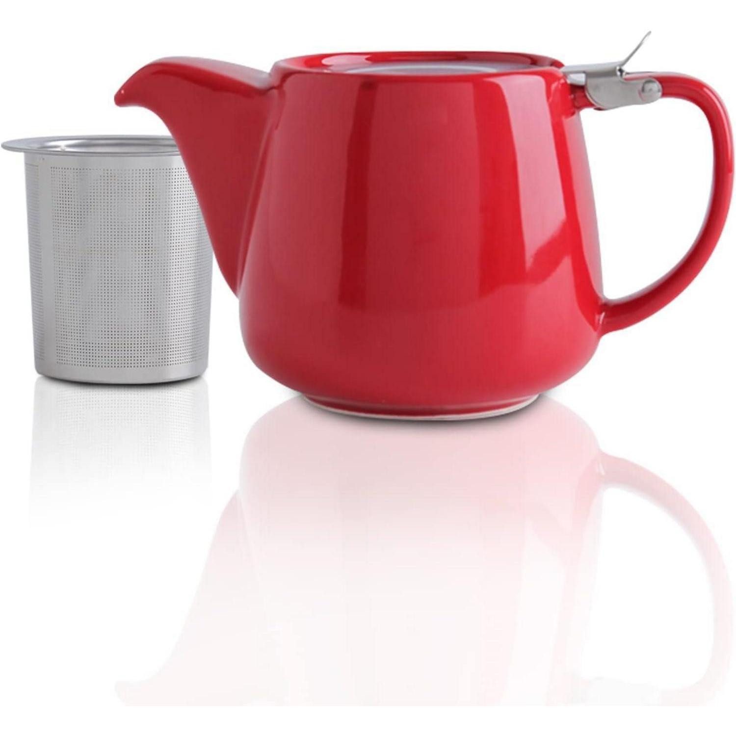 LuxusKollektion Teekanne Teekanne mit Sieb 1200ml rot