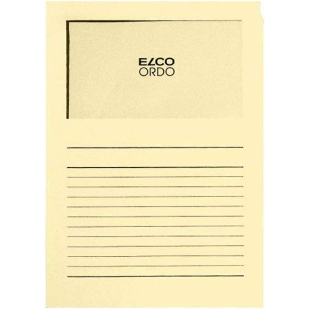 ELCO Fächermappe 100 Sichthüllen Ordo classico DIN A4 beige glatt 120 g/qm