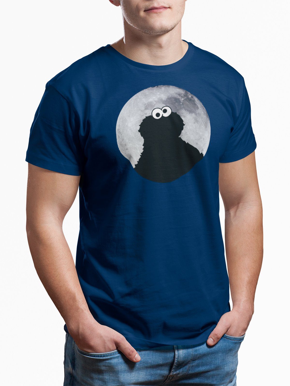 Sesamstrasse T-Shirt Cookie Monster Moonnight navy