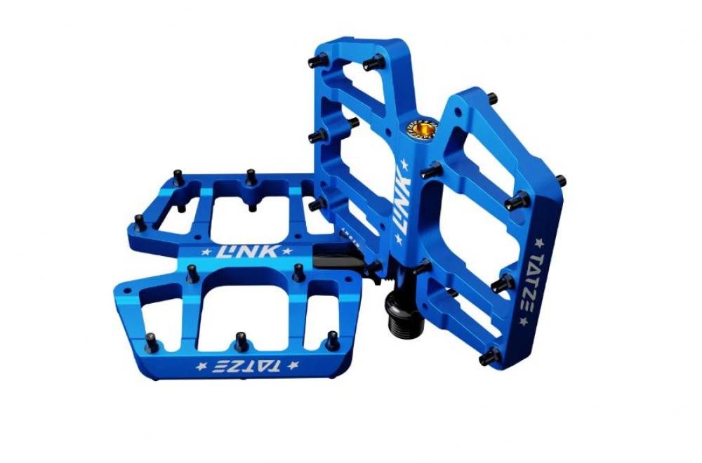 Tatze Plattformpedale Tatze Pedal LINK Titan blau Plattform 14 Pins je Seite